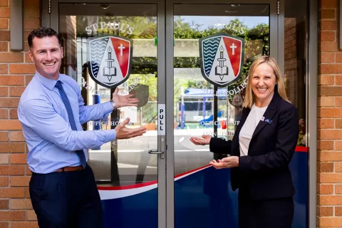 Luke Moxon, Head of Junior Campus and Ms Gabie Stojanovski, College Principal